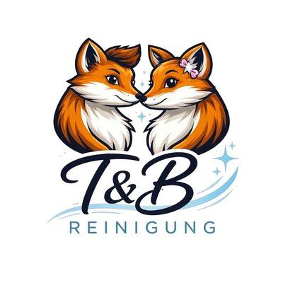 T&B Reinigung Logo – zwei charmante Füchse